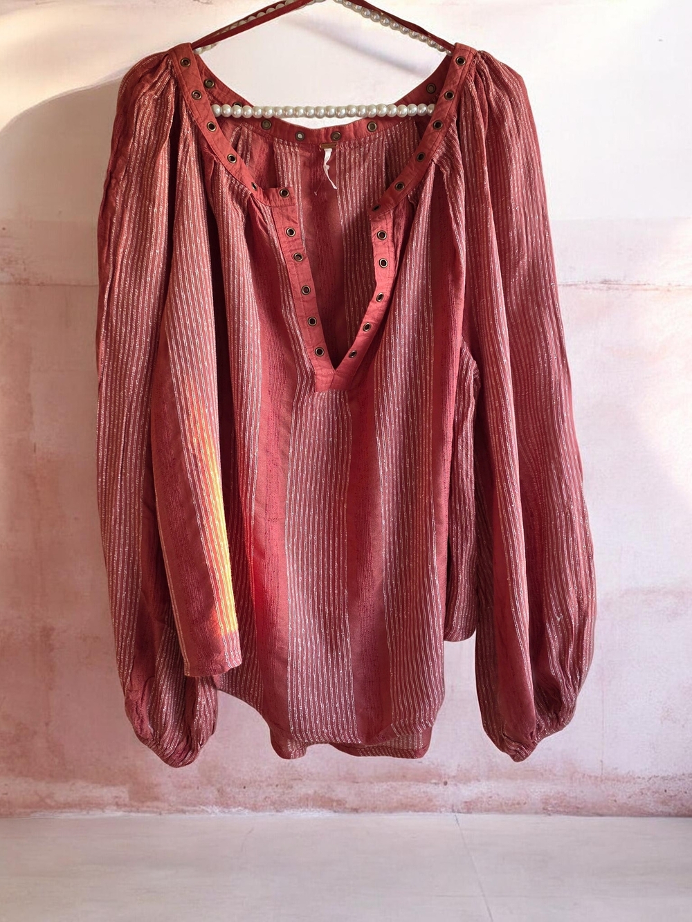 Free People Balloon Sleeve Top